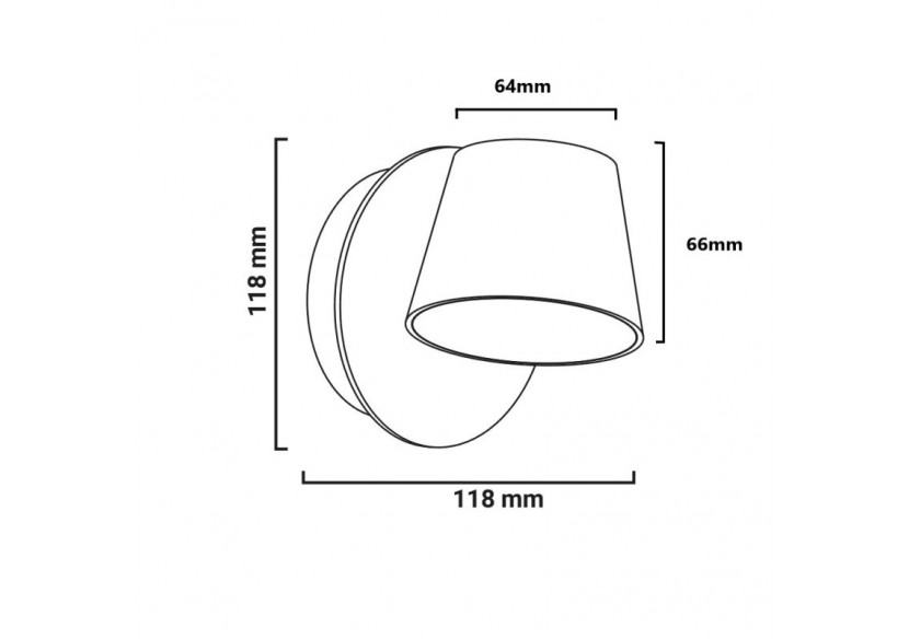 Applique murale LED 6W "Kop" - LN1540-1G - Barcelona LED