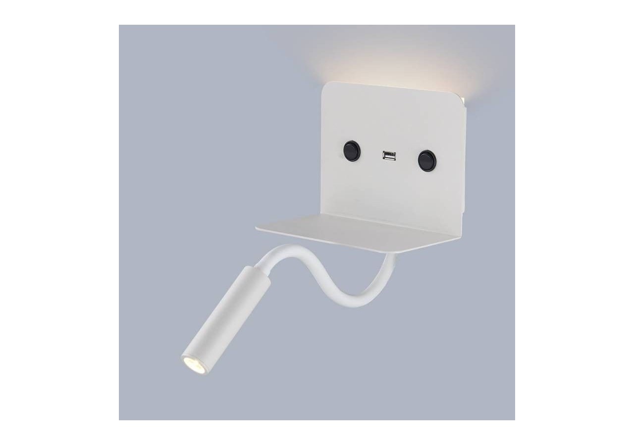 Applique murale + liseuse led "Slange" 3W avec port usb - LN1510-B-USB - Barcelona LED