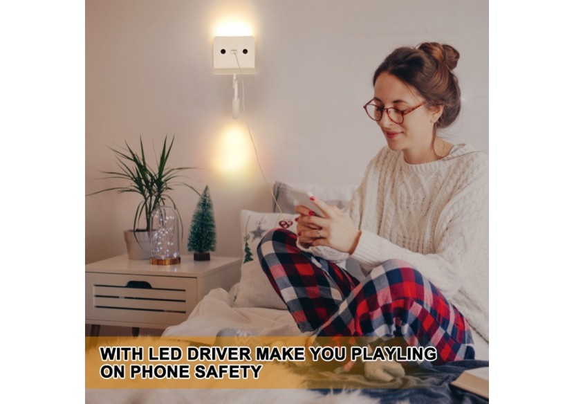 Applique murale + liseuse led "Slange" 3W avec port usb - LN1510-B-USB - Barcelona LED