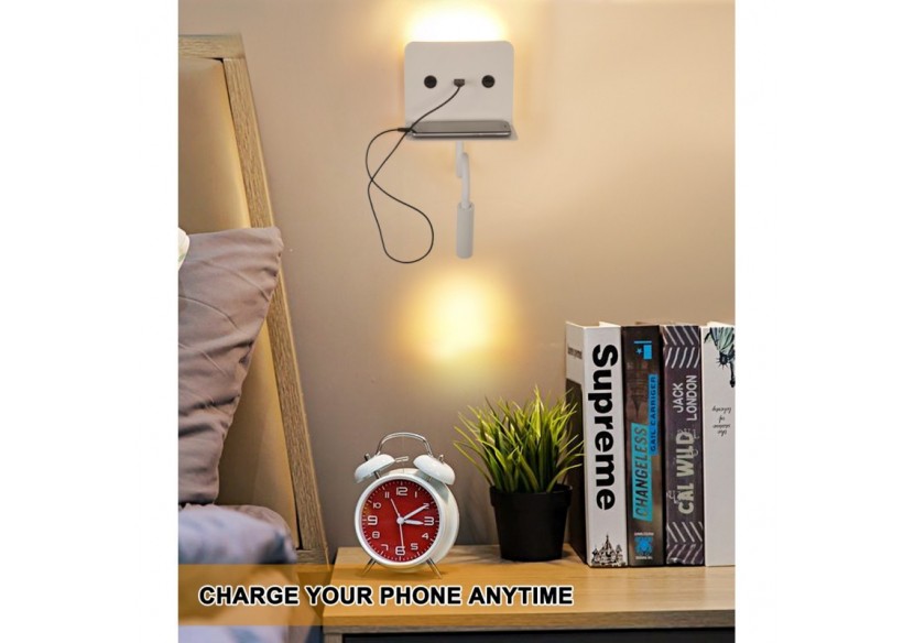 Applique murale + liseuse led "Slange" 3W avec port usb - LN1510-B-USB - Barcelona LED
