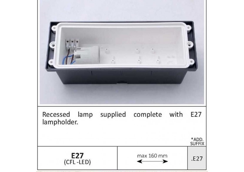 Balise LED encastrable Fumagalli LETI 300 E27 6W - 5C1.000.000.WYE27 - Barcelona LED