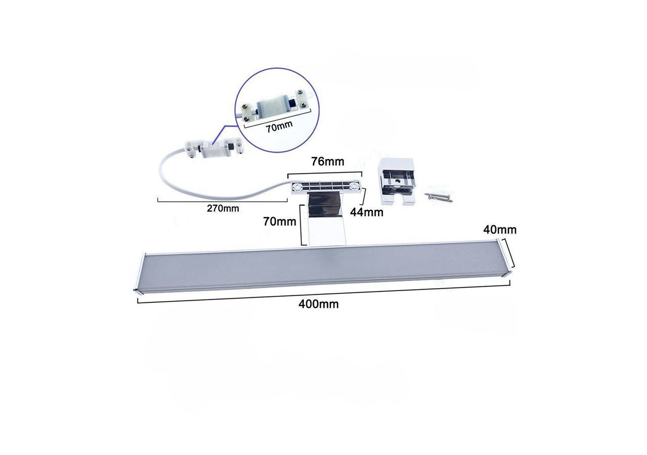 Applique LED miroir salle de bain "Line" 8W - LE201-CR-BN - Barcelona LED