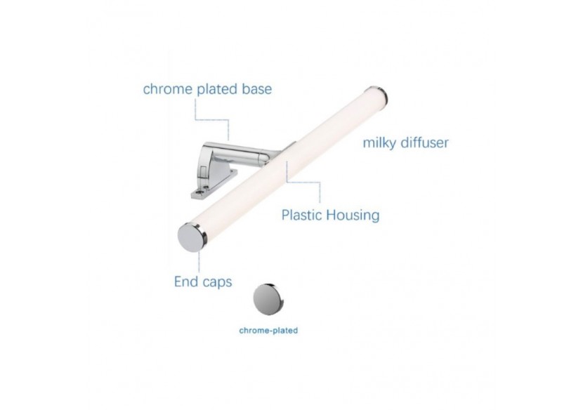 Applique LED miroir salle de bain 6W - LE210-BN - Barcelona LED