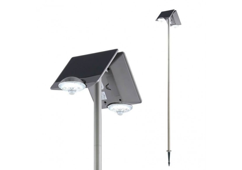 Lampadaire double solaire avec détecteur IP44 - SL20 - Barcelona LED