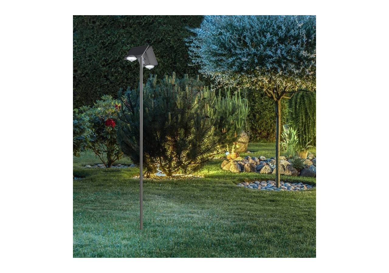 Lampadaire double solaire avec détecteur IP44 - SL20 - Barcelona LED