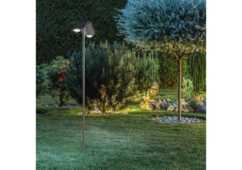 Lampadaire double solaire avec détecteur IP44 - SL20 - Barcelona LED