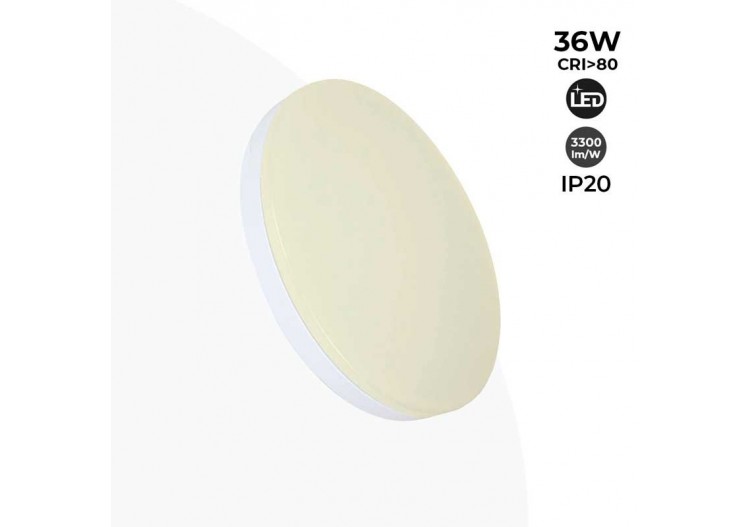 Plafonnier LED 36W rond -...