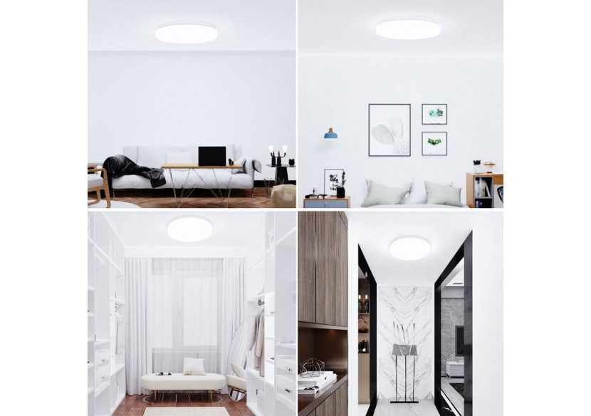 Plafonnier LED rond étanche blanc 24W CCT-2400lm-IP65 - B1720-R-CCT - Barcelona LED Plafonnier LED rond étanche blanc 24W CCT-2400lm-IP65 - B1720-R-CCT - Barcelona LED