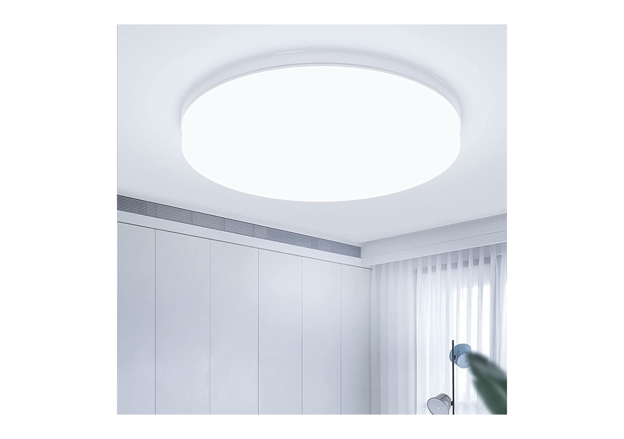 Plafonnier LED rond étanche blanc 24W CCT-2400lm-IP65 - B1720-R-CCT - Barcelona LED