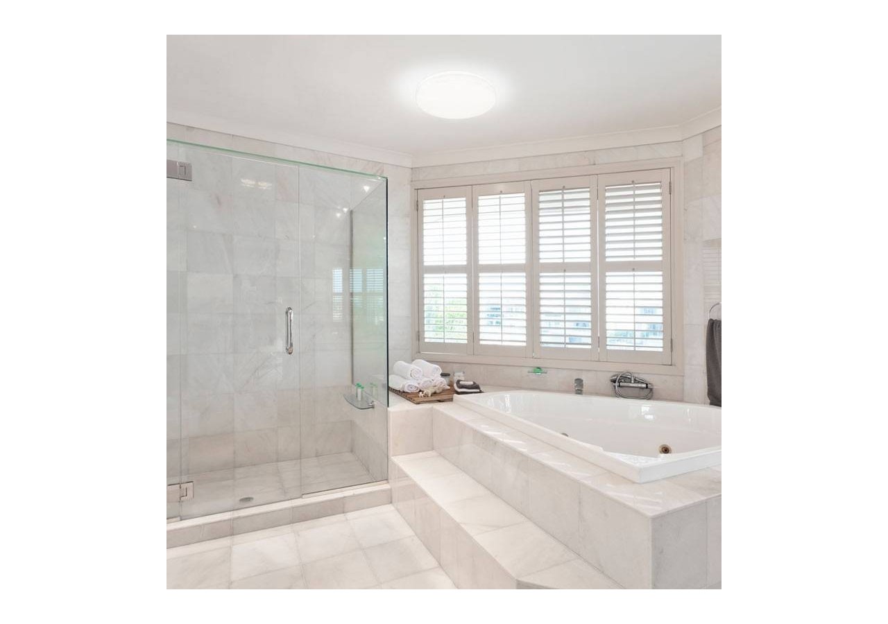 Plafonnier LED rond étanche blanc 24W CCT-2400lm-IP65 - B1720-R-CCT - Barcelona LED