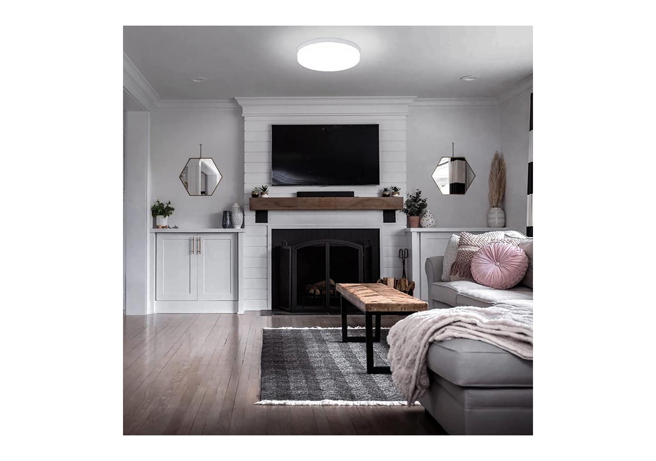 Plafonnier LED rond étanche blanc 24W CCT-2400lm-IP65 - B1720-R-CCT - Barcelona LED