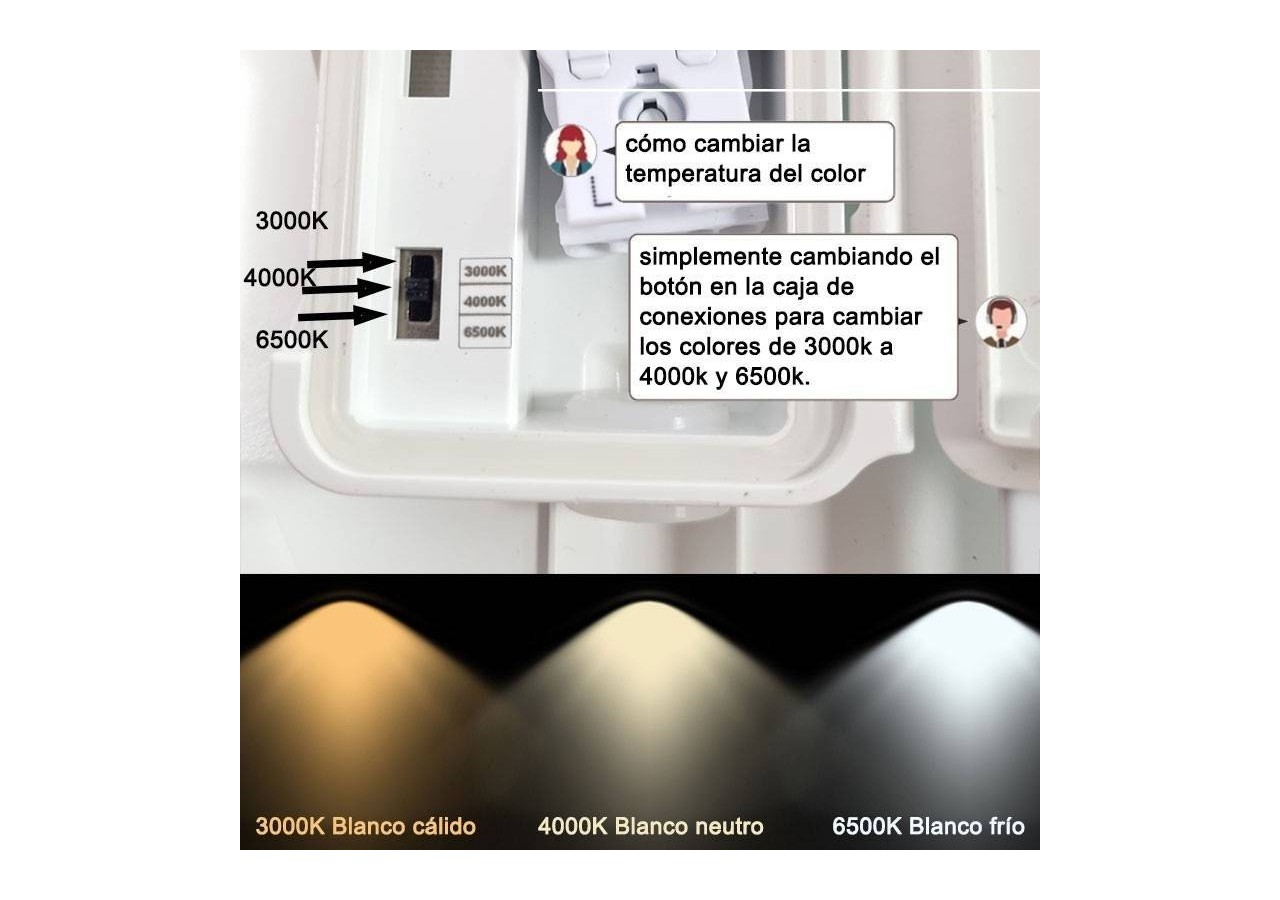 Plafonnier LED rond étanche blanc 24W CCT-2400lm-IP65 - B1720-R-CCT - Barcelona LED