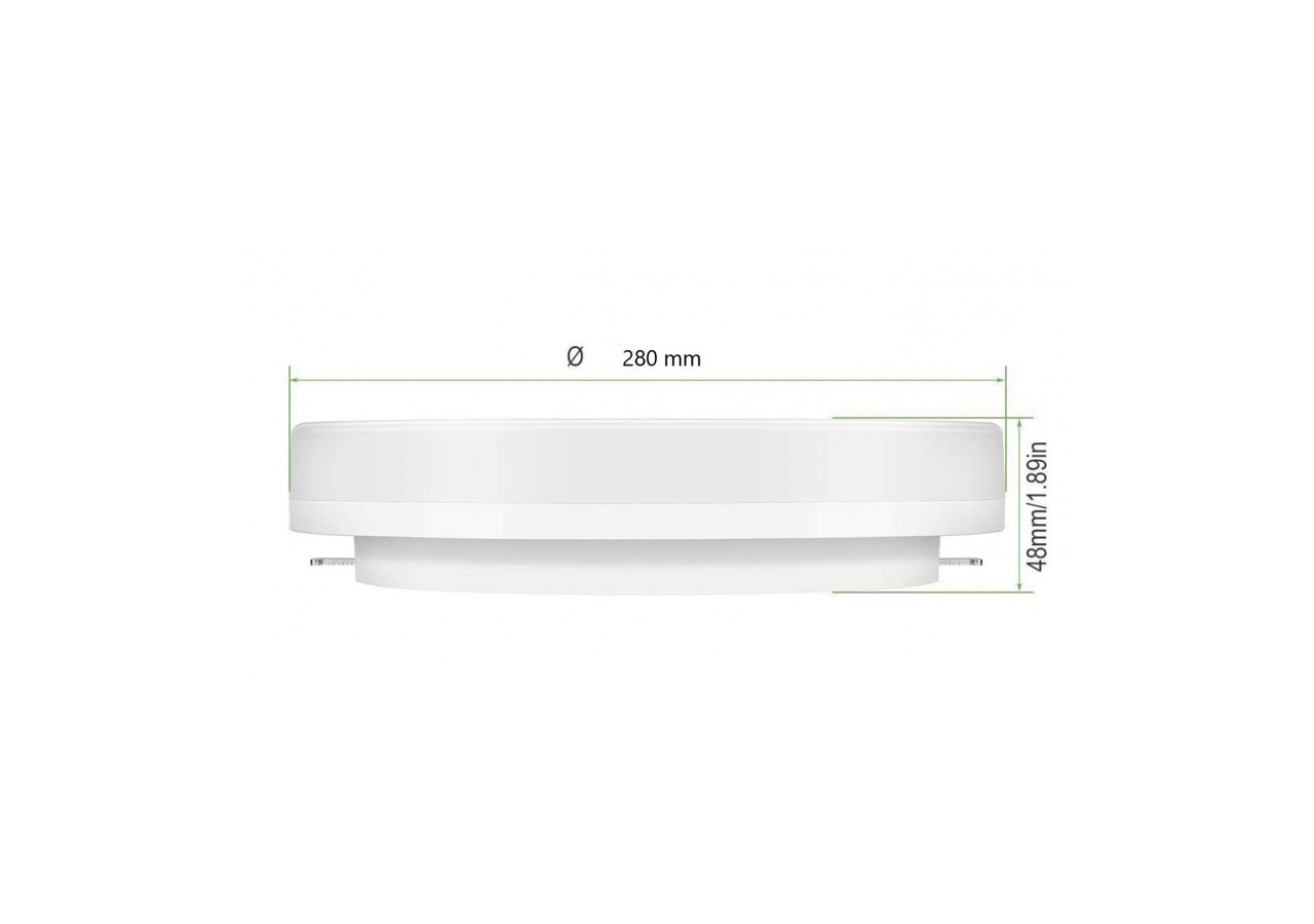 Plafonnier LED rond étanche blanc 24W CCT-2400lm-IP65 - B1720-R-CCT - Barcelona LED