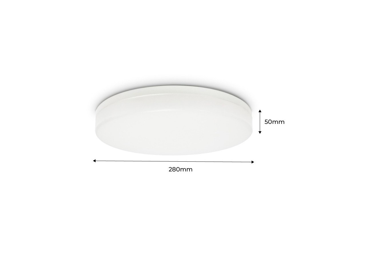 Plafonnier LED rond étanche blanc 24W CCT-2400lm-IP65 - B1720-R-CCT - Barcelona LED