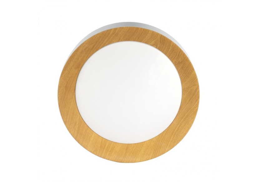 Plafonnier LED imitation bois-CCT-diamètre 450mm-28W - LN1612-CCT - Barcelona LED Plafonnier LED imitation bois-CCT-diamètre 450mm-28W - LN1612-CCT - Barcelona LED