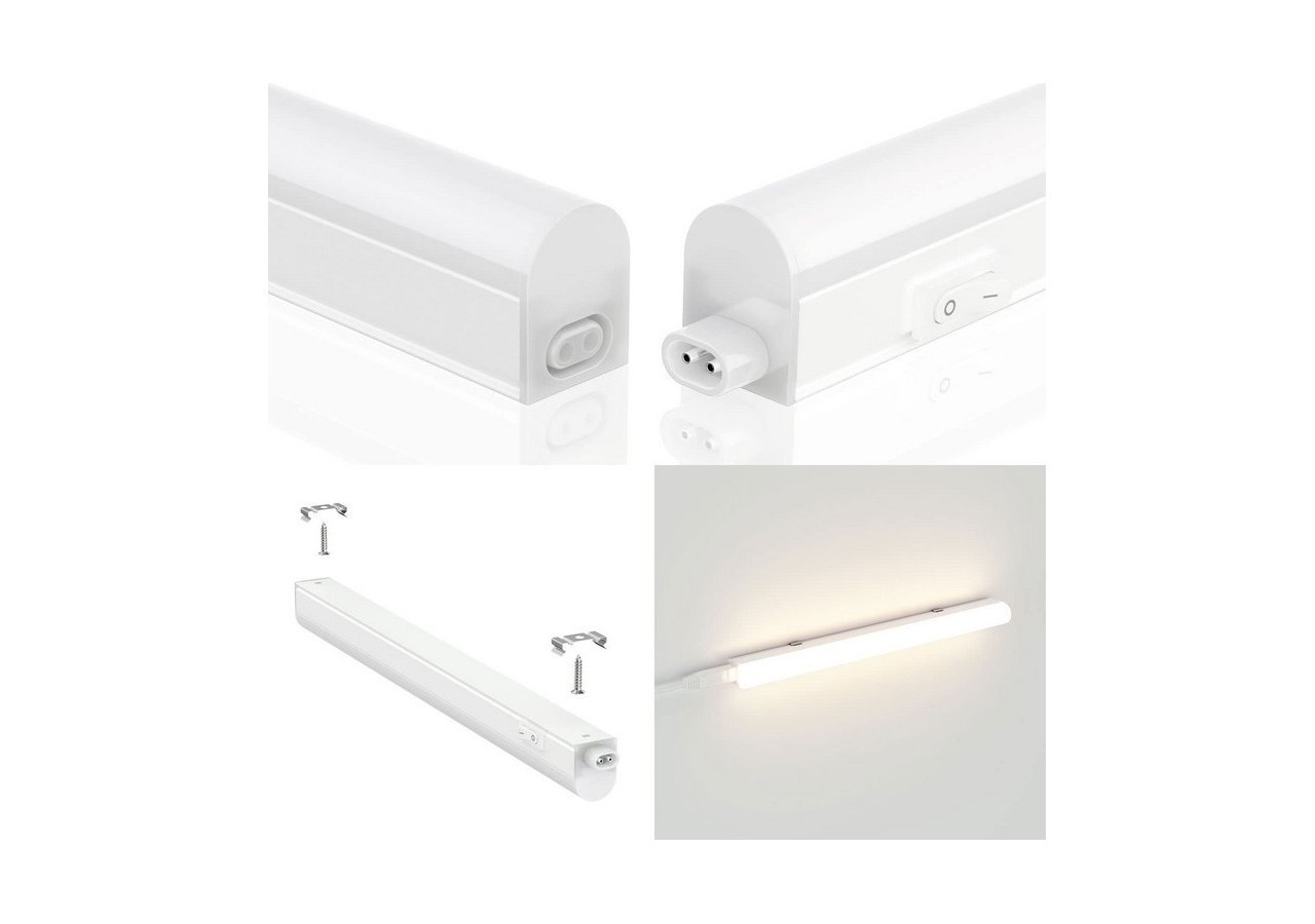 Réglette LED T5 60cm 8W 680lm - B1780-5-60OPBN - Barcelona LED