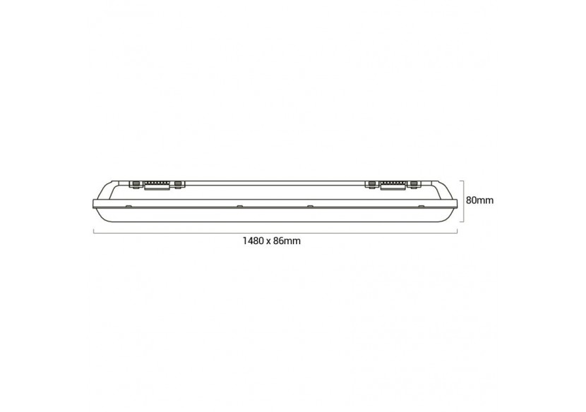 Réglette LED étanche traversante 48W IP65 150cm 48W 6500K - B8400-150BF - Barcelona LED Réglette LED étanche traversante 48W IP65 150cm 48W 6500K - B8400-150BF - Barcelona LED