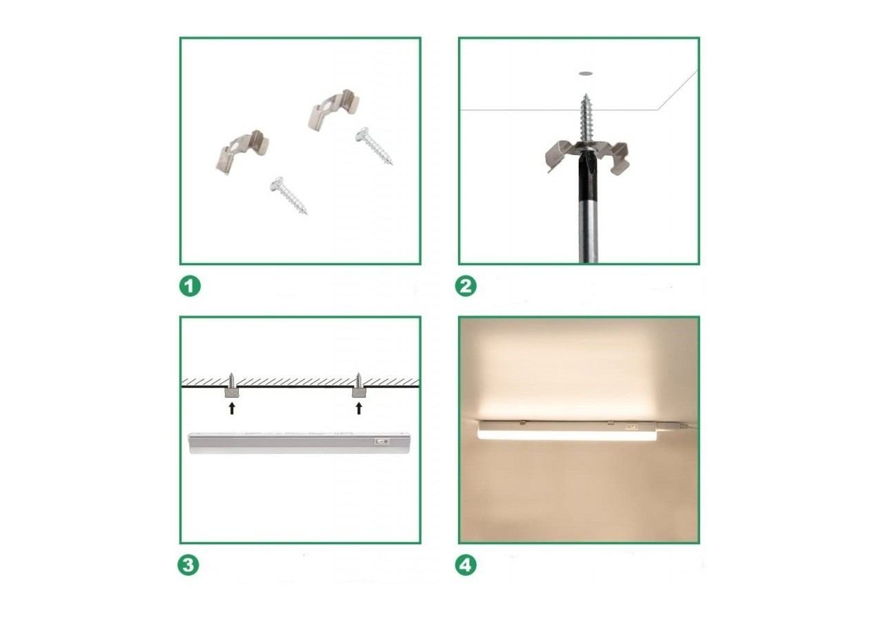 Réglette LED T5 30cm 4W 340lm - B1780-5-30OPBF - Barcelona LED