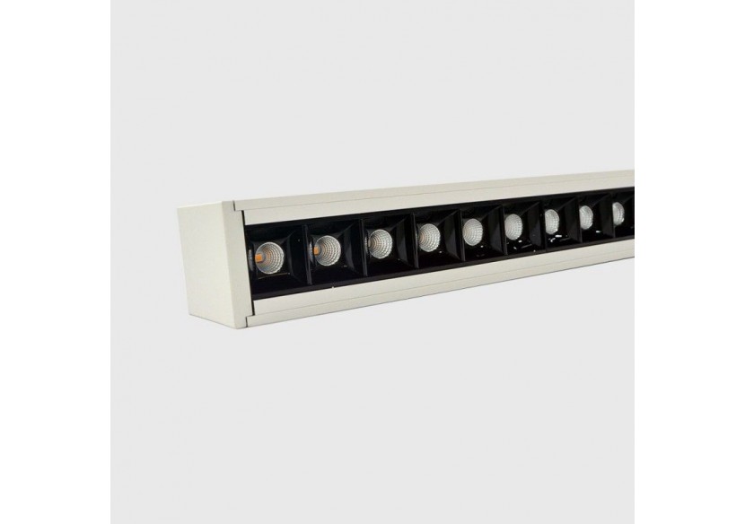Suspension linéaire LED 30W 120cm 2750lm faible UGR16 - B9010-B-BC - Barcelona LED Suspension linéaire LED 30W 120cm 2750lm faible UGR16 - B9010-B-BC - Barcelona LED