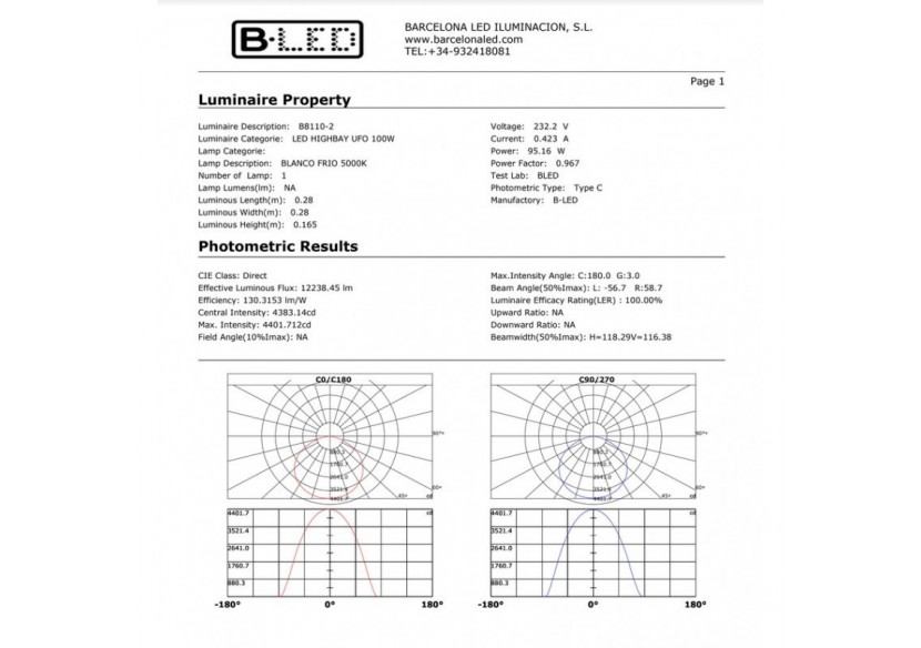 Cloche LED 100W UFO CHIP PHILIPS LUXEON - B8136-100-5K - Barcelona LED Cloche LED 100W UFO CHIP PHILIPS LUXEON - B8136-100-5K - Barcelona LED
