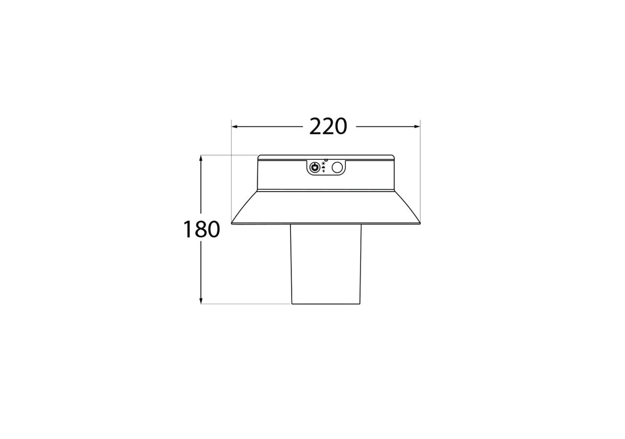 Potelet LED solaire "FELICE 200" 18cm avec capteur PIR-3 modes de fonctionnement-CCT - FE1.573.000.A0S1KOP2 - Barcelona LED