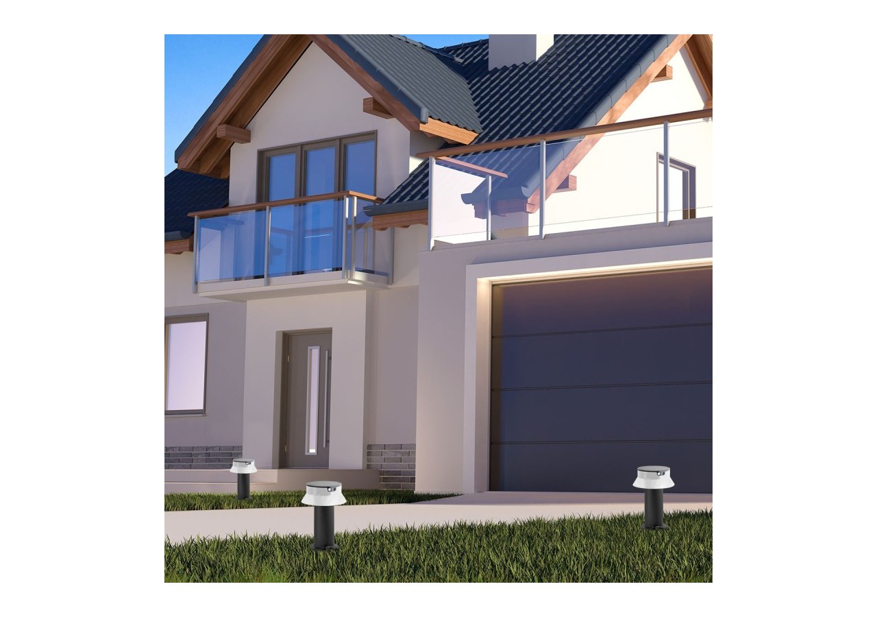 Potelet LED solaire "FELICE 400" 33cm avec capteur PIR-3 modes de fonctionnement-CCT - FE1.574.000.A0S1KOP2 - Barcelona LED