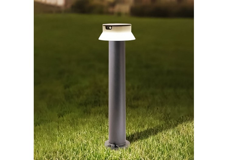 Borne LED solaire "FELICE 800" 73cm avec capteur PIR-3 modes de fonctionnement-CCT - FE1.575.000.A0S1KOP2 - Barcelona LED 2