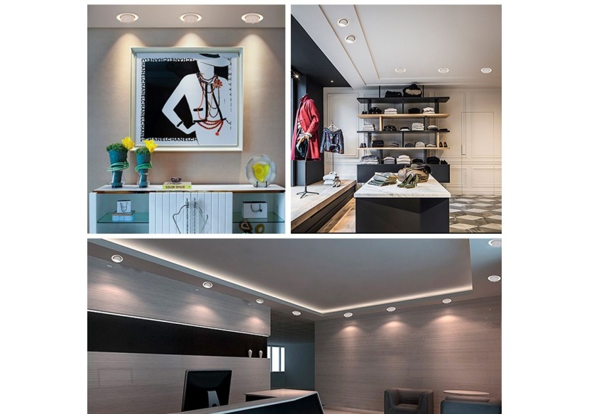 Downlight LED circulaire orientable 38W CCT driver LIFUD - B1262-38CCT - Barcelona LED