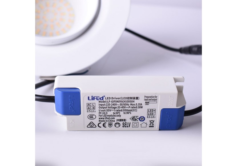 Downlight LED circulaire orientable 38W CCT driver LIFUD - B1262-38CCT - Barcelona LED