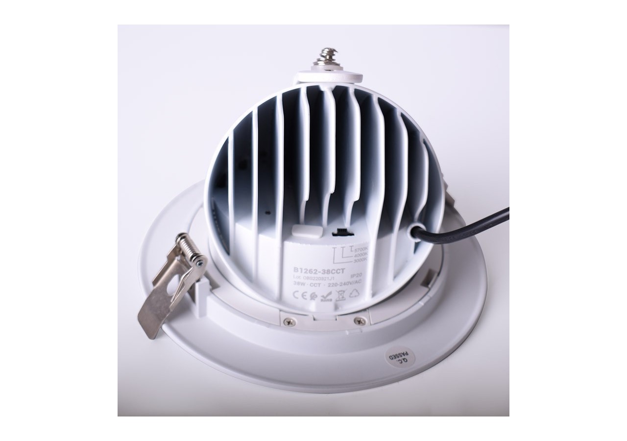 Downlight LED circulaire orientable 38W CCT driver LIFUD - B1262-38CCT - Barcelona LED
