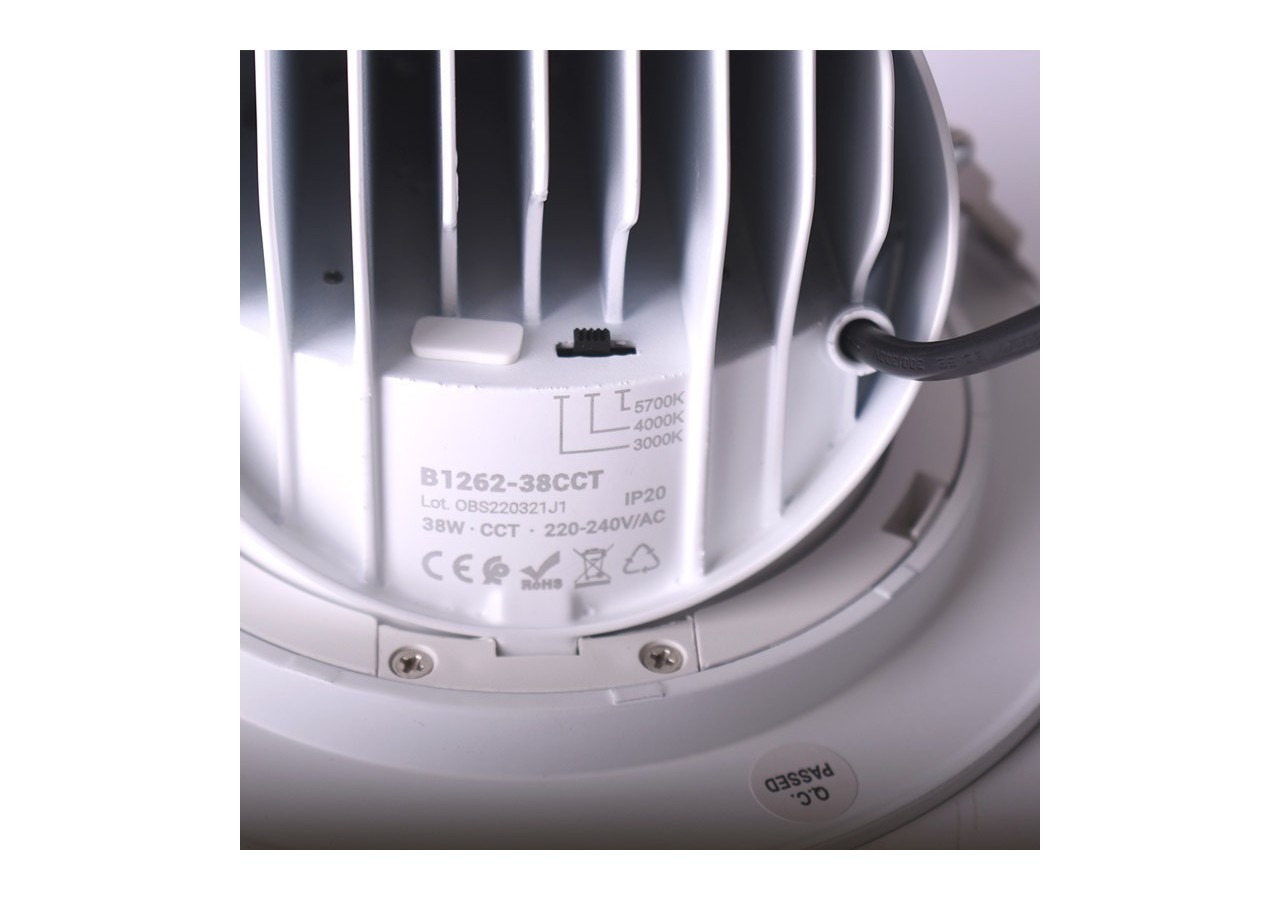 Downlight LED circulaire orientable 38W CCT driver LIFUD - B1262-38CCT - Barcelona LED