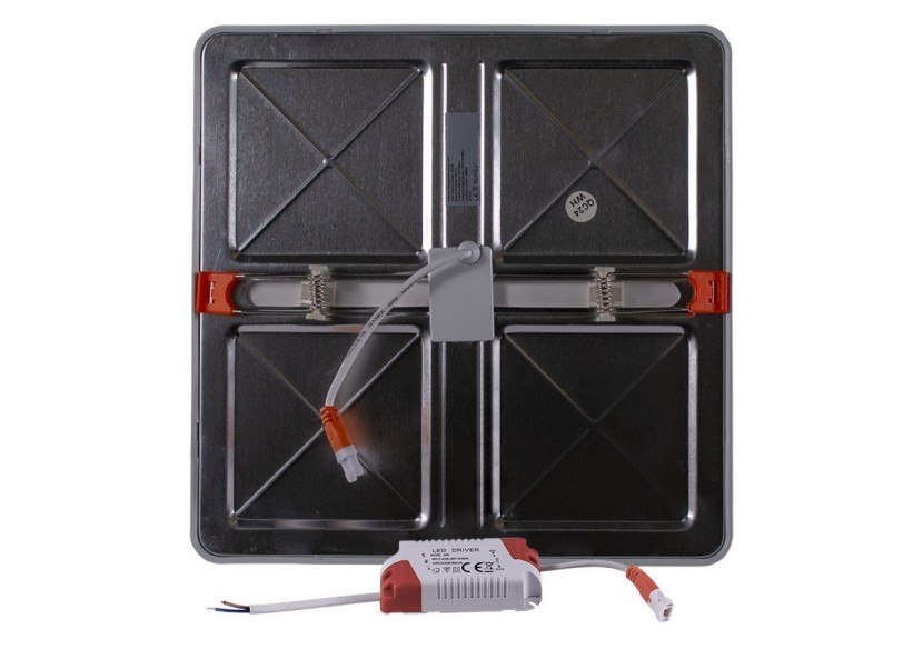 Dalle downlight LED carrée encastrée à diamètre réglable 20W - B1275-7-BF - Barcelona LED