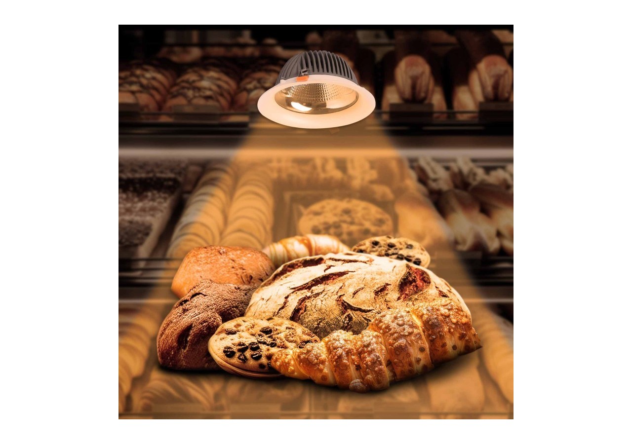 Spot LED encastrable spécial boulangerie-30W-Coupe diamètre 210 mm - B1260-1-PAN - Barcelona LED