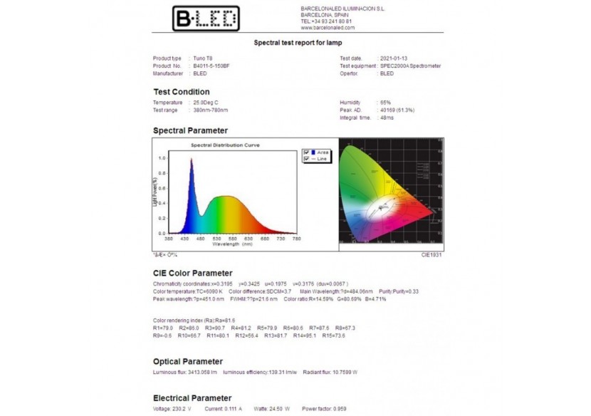 Tube LED T8 24W 1500mm en verre 140 LM/W - B4011-4-150BC - Barcelona LED Tube LED T8 24W 1500mm en verre 140 LM/W - B4011-4-150BC - Barcelona LED