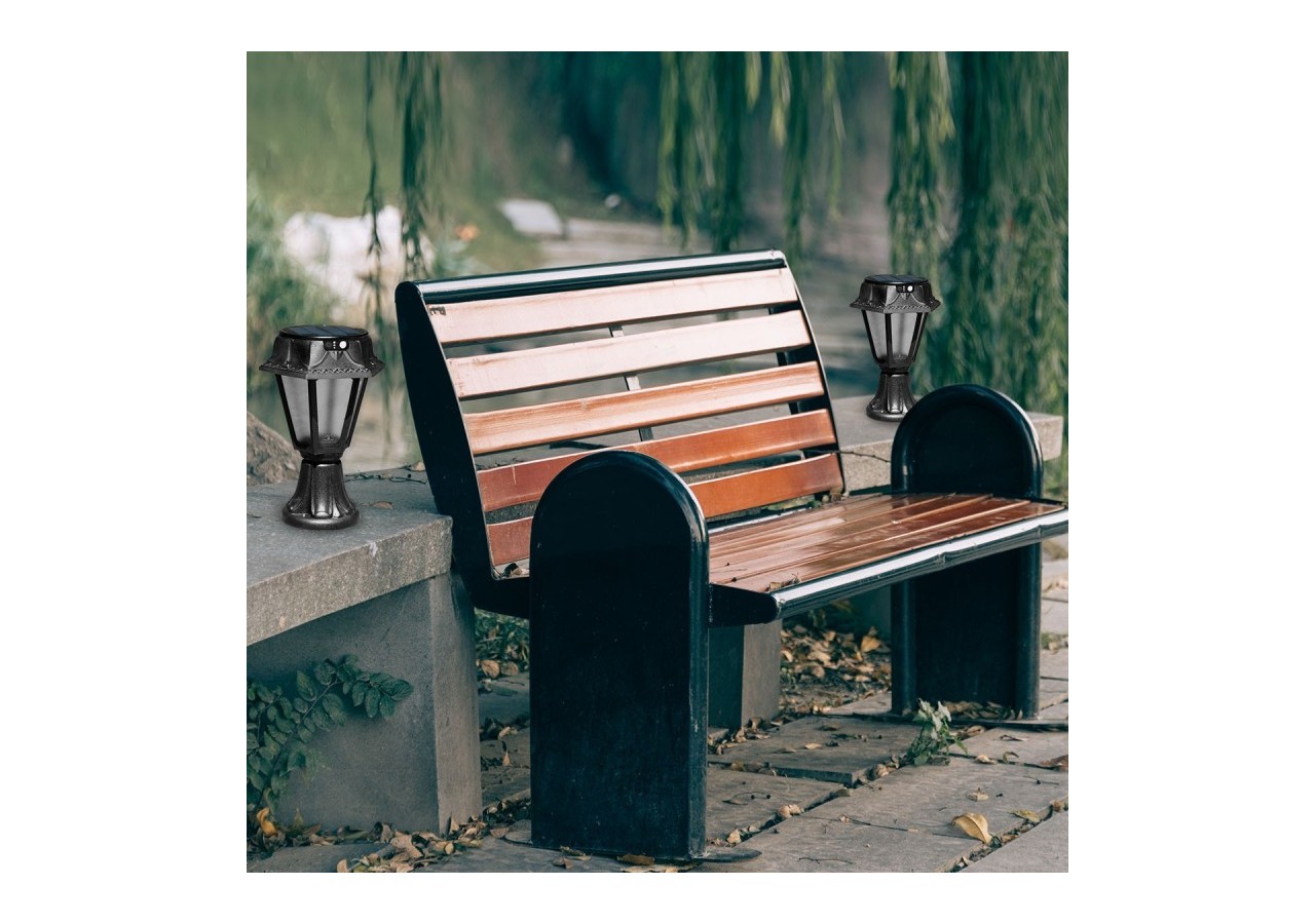 Lanterne sur pied solaire "MINILOT/ROSETTA" avec capteur PIR-3 modes de fonctionnement-CCT - R22.111.000.AFS1K - Barcelona LED