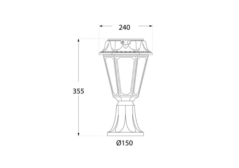Lanterne sur pied solaire "MINILOT/ROSETTA" avec capteur PIR-3 modes de fonctionnement-CCT - R22.111.000.AFS1K - Barcelona LED