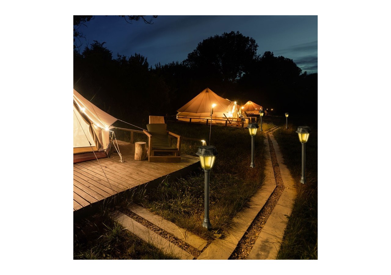 Borne solaire de jardin "MIZAR/ROSETTA" avec capteur PIR-3 modes de fonctionnement-CCT - R22.151.000.AFS1K - Barcelona LED