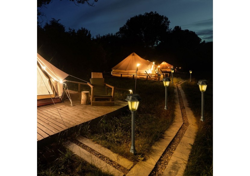 Borne solaire de jardin "MIZAR/ROSETTA" avec capteur PIR-3 modes de fonctionnement-CCT - R22.151.000.AFS1K - Barcelona LED