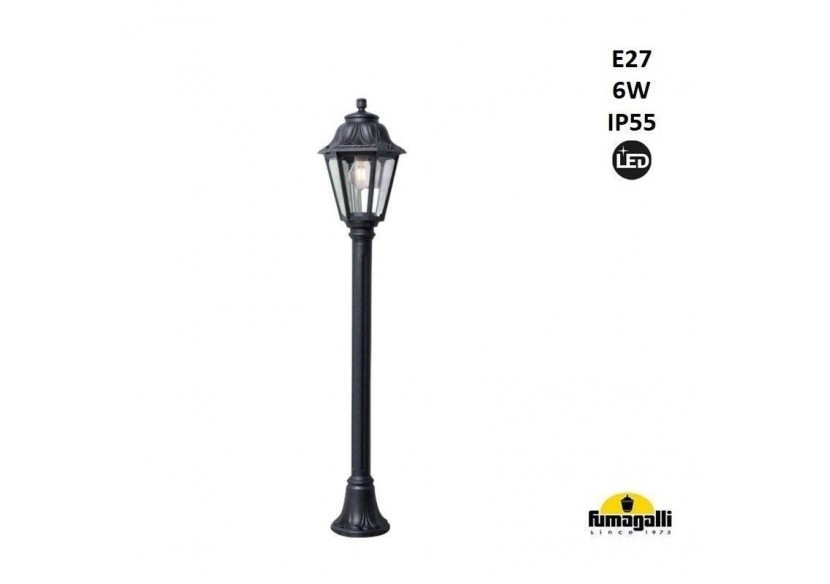 Lampadaire d'extérieur LED FUMAGALLI "MIZAR/ANNA"-110 cm-6W-E27-IP55 - E22.151.000.AXF1R - Barcelona LED