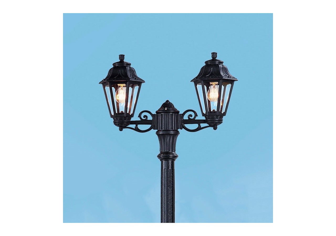 Lampadaire extérieur double FUMAGALLI "Gigi Bisso/Anna"-2x E27-CCT-IP55 - E22.156.S20.AXV1K - Barcelona LED
