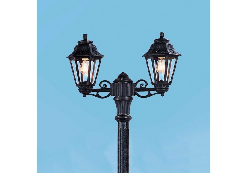 Lampadaire extérieur double FUMAGALLI "Gigi Bisso/Anna"-2x E27-CCT-IP55 - E22.156.S20.AXV1K - Barcelona LED