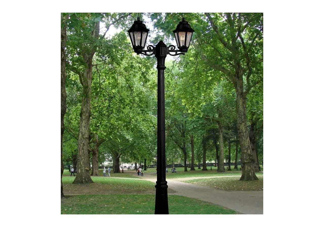 Lampadaire extérieur double FUMAGALLI "Gigi Bisso/Anna"-2x E27-CCT-IP55 - E22.156.S20.AXV1K - Barcelona LED