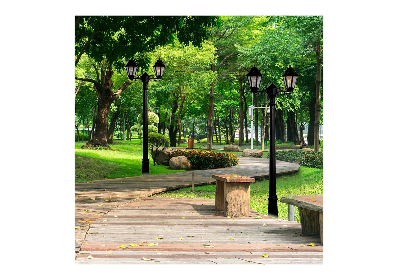 Lampadaire extérieur double FUMAGALLI "Gigi Bisso/Anna"-2x E27-CCT-IP55 - E22.156.S20.AXV1K - Barcelona LED