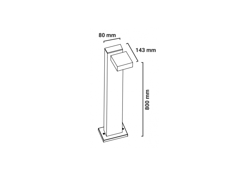 Borne LED extérieur "PILLAR" 5W 80cm - L5035-B - Barcelona LED Borne LED extérieur "PILLAR" 5W 80cm - L5035-B - Barcelona LED