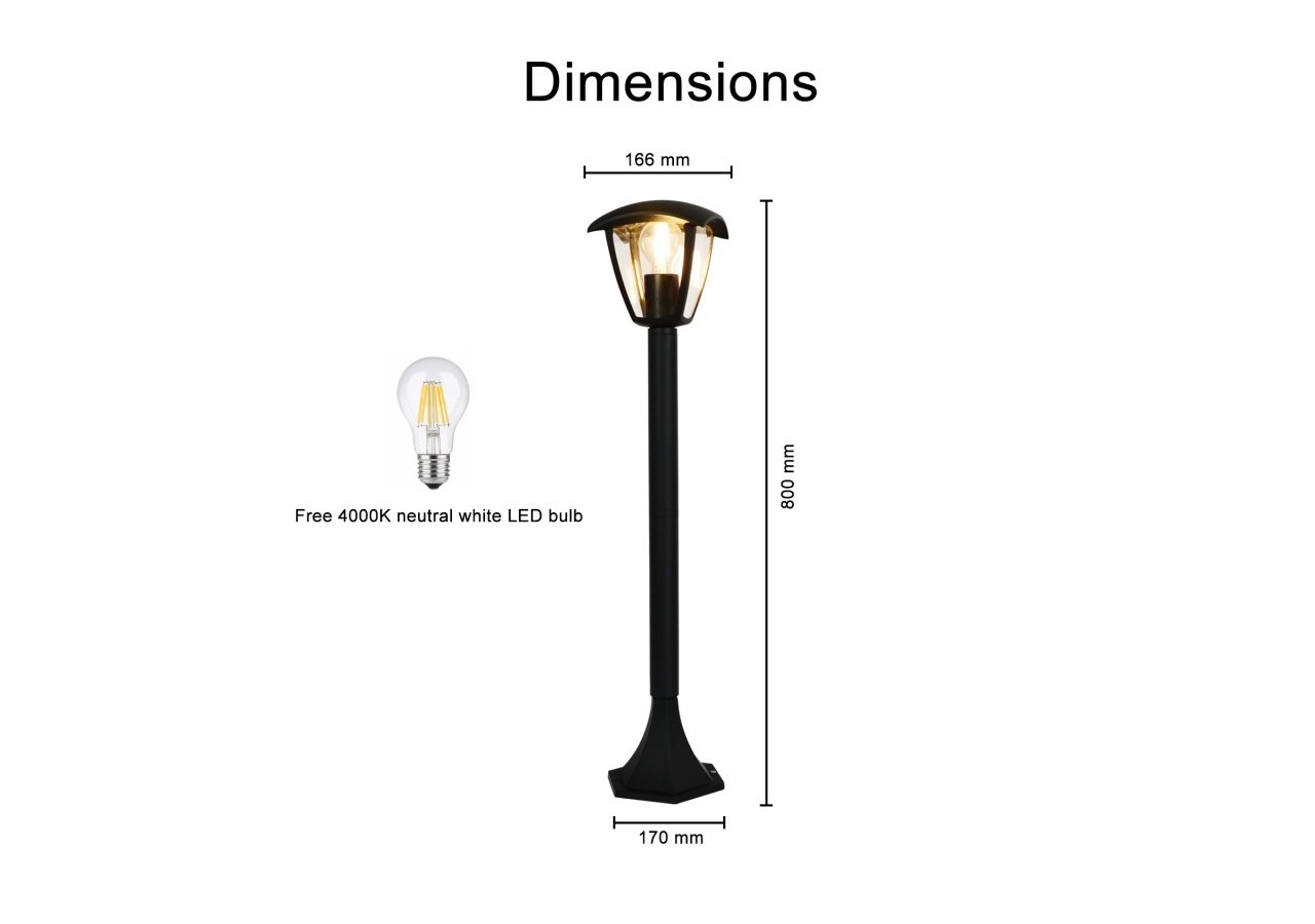 Borne de chemin SODAS 80cm IP44 - L5049 - Barcelona LED