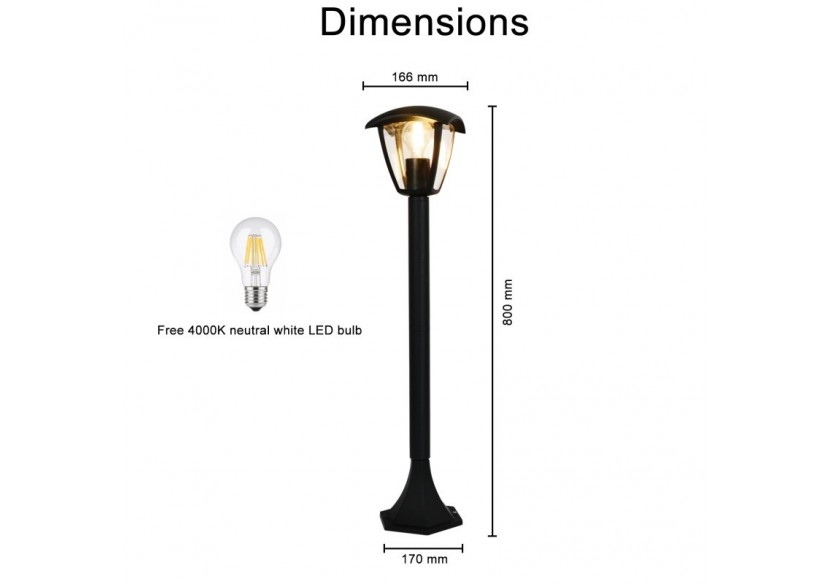 Borne de chemin SODAS 80cm IP44 - L5049 - Barcelona LED Borne de chemin SODAS 80cm IP44 - L5049 - Barcelona LED