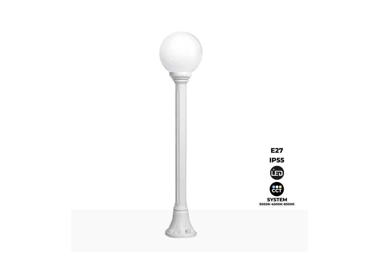 Lampadaire extérieur Fumagalli LED "GLOBO MIZAR/G250" 8.5W E27-CCT - G25.151.000.WYV1K - Barcelona LED