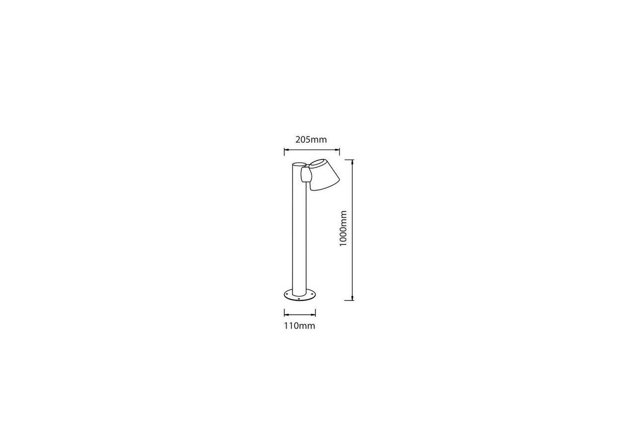 Borne en acier GU10 Max 35W IP44 - L1554-N - Barcelona LED