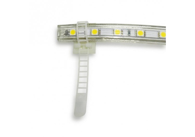 Bride plastique pour rubans et tuyaux LED avec base adhésive 3M - B1699-2 - Barcelona LED