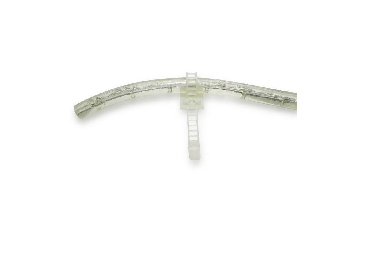Bride plastique pour rubans et tuyaux LED avec base adhésive 3M - B1699-2 - Barcelona LED